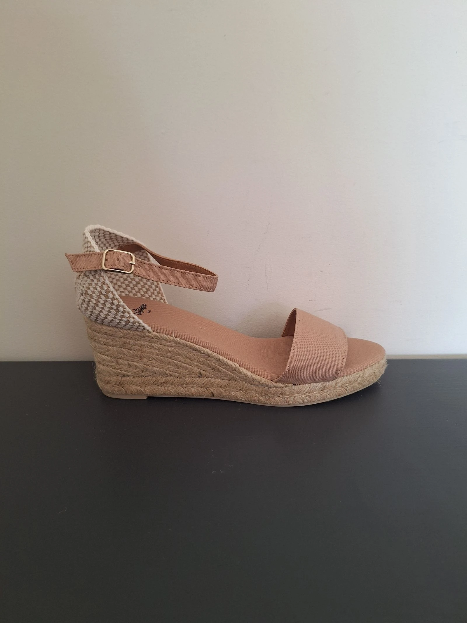 Espadrilles Castañer bege marrom com salto baixo tamanho 40 – photo 2